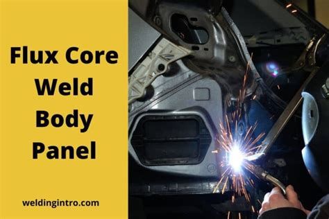 welding body panels with flux